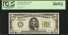 Fr. 1953-F. 1928C LGS $5 Federal Reserve Note. Atlanta. PCGS Currency Choice About New 58 PPQ.

A rare series date that is seldom seen with any grad...