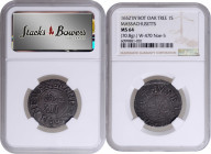 1652 Massachusetts Bay Colony Oak Tree Shilling. Noe-5, Salmon 3-D, W-470. Rarity-2. IN at Bottom. MS-64 (NGC).

70.8 grains. An old friend of our f...