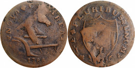 1788 New Jersey Copper. Maris 77-dd (DS3), i.e. 78-dd, W-5535. Rarity-2. Head Right, Running Fox Before Legend. Fine-12 (PCGS).

129.47 grains. A ge...