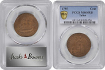 1795 Talbot, Allum & Lee Cent. Fuld-1, W-8620. Rarity-1. Lettered Edge: WE PROMISE TO PAY THE BEARER ONE CENT. MS-64 RB (PCGS).

A glorious Choice U...