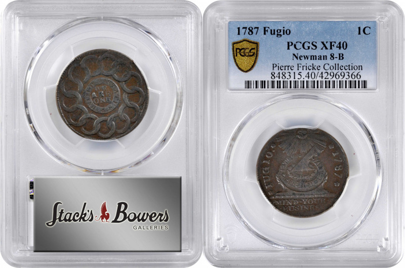 1787 Fugio Copper. Pointed Rays. Newman 8-B, W-6740. Rarity-3. UNITED STATES, 4 ...