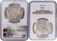1859-O Liberty Seated Silver Dollar. OC-1. Rarity-1. MS-64 (NGC).

A generally brilliant coin, we note only the lightest champagne-gold iridescence ...