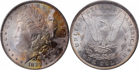 1878 Morgan Silver Dollar. 7 Tailfeathers. Reverse of 1879. MS-65 (PCGS).

Essentially brilliant on the reverse, the obverse is dressed in iridescen...