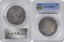 1879 Morgan Silver Dollar. Proof-63 (PCGS).

Boldly to sharply struck with a universally reflective finish evident as the surfaces dip into a light....
