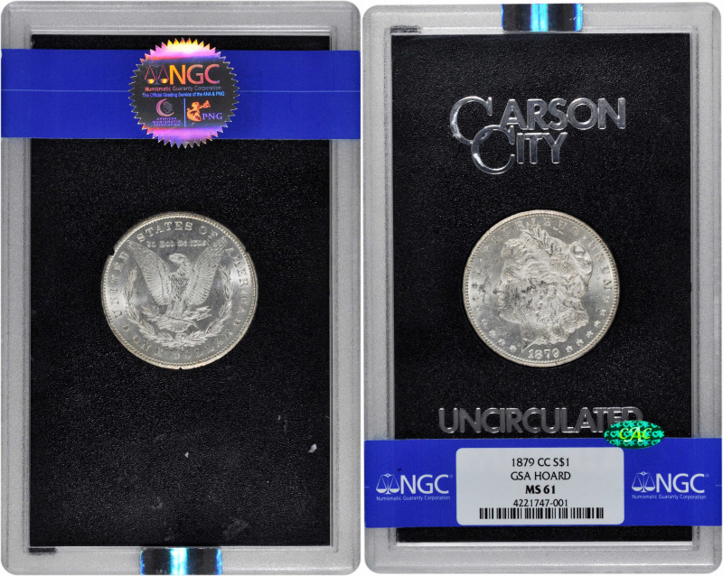 1879-CC GSA Morgan Silver Dollar. Clear CC. MS-61 (NGC). CAC.

Subtle pale sil...