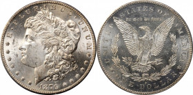1879-S Morgan Silver Dollar. Reverse of 1878. Top 100 Variety. MS-63 (PCGS). CAC. OGH--First Generation.

Fully struck with brilliant, brightly lust...