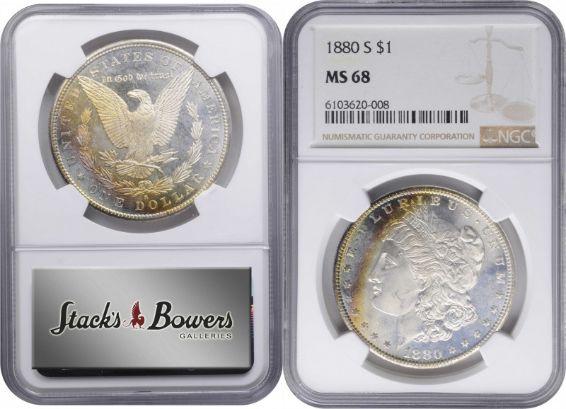 1880-S Morgan Silver Dollar. MS-68 (NGC).

The 1880-S is one in a series of re...