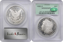 1880-S Morgan Silver Dollar. MS-66 DMPL (PCGS). CAC. OGH.

A gorgeous Gem 1880-S dollar, scarce with this combination of cameo finish and expertly p...