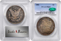 1882 Morgan Silver Dollar. Proof-65 (PCGS). CAC.

A deep golden-russet Gem Proof with some speckled charcoal accents visible on the reverse. One of ...