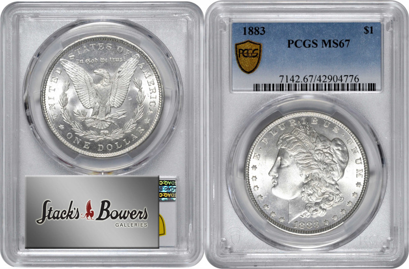 1883 Morgan Silver Dollar. MS-67 (PCGS).

Outstanding and scarce Superb Gem qu...