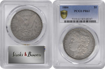 1884 Morgan Silver Dollar. Proof-61 (PCGS).

A fully struck specimen with razor sharp detail even to the most intricate design features. The surface...