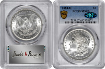 1884-O Morgan Silver Dollar. MS-67+ (PCGS). CAC.

An essentially perfect Superb Gem with virtually no contact marks visible on either side. The surf...