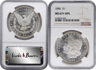 1886 Morgan Silver Dollar. MS-67+ DPL (NGC).

When it comes to grading by the numismatic certificate services, all other prooflike 1886 dollars can ...