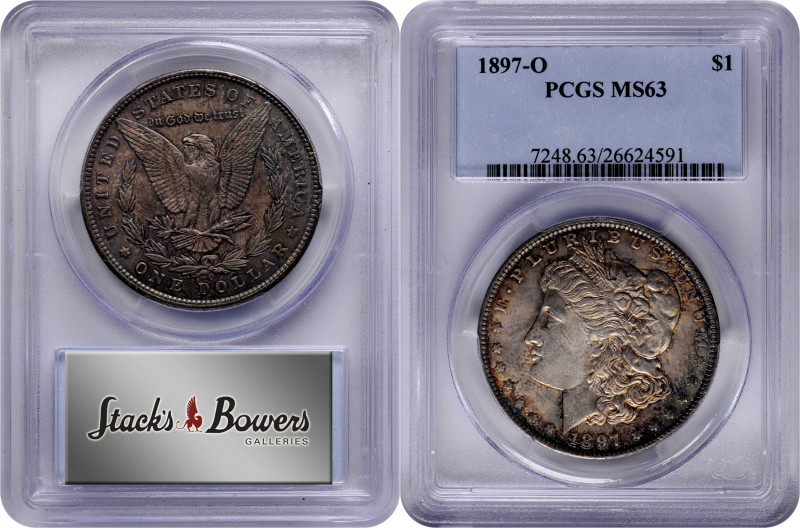 1897-O Morgan Silver Dollar. MS-63 (PCGS).

Here's a pretty coin. Both sides d...