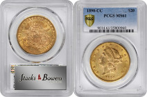 1890-CC Liberty Head Double Eagle. MS-61 (PCGS).

Lustrous BU quality with a bold strike and richly original honey-rose patina to both sides. The mi...