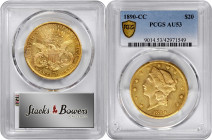 1890-CC Liberty Head Double Eagle. AU-53 (PCGS).

Attractive yellow-gold surfaces, a solid strike and handsome appearance are sure to endear this co...