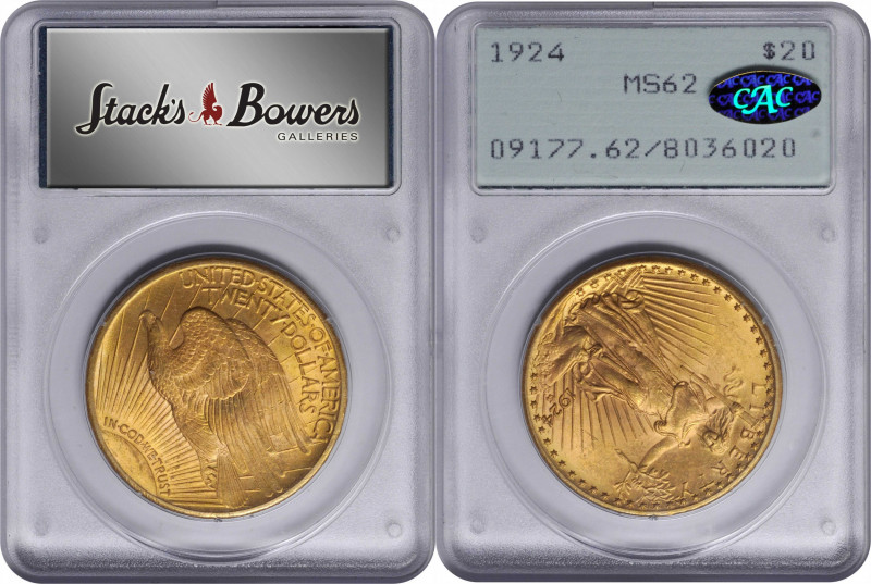 1924 Saint-Gaudens Double Eagle. MS-62 (PCGS). CAC--Gold Label. OGH--First Gener...