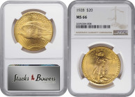 1928 Saint-Gaudens Double Eagle. MS-66 (NGC).

Lovely deep gold patina blends with softly frosted luster to provide outstanding visual appeal. Altho...