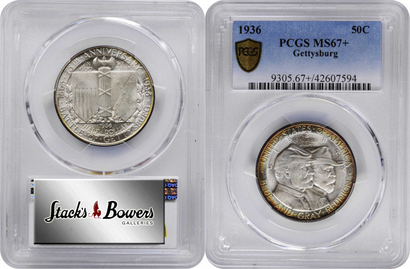 1936 Gettysburg Anniversary. MS-67+ (PCGS).

A satiny Superb Gem with exquisit...