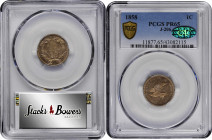 1858 Pattern Flying Eagle Cent. Judd-206, Pollock-242, Snow-PT16a. Rarity-5. Copper-Nickel. Plain Edge. Proof-65 (PCGS). CAC.

Obv: A small eagle fl...