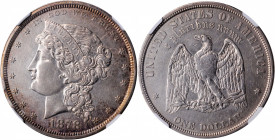 1878 Pattern Standard Dollar. Judd-1554, Pollock-1733. Rarity-5. Silver. Reeded Edge. Proof-53 (NGC).

Obv: Barber Head, Liberty facing left, genera...