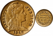 1942 Experimental Cent. Judd-2060, Pollock-Unlisted, RB 42-58 Third Reverse. Rarity-7-. Injection Molded Cellulose Acetate (Tenite I), Brown. Plain Ed...