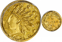 1881 Round 25 Cents. BG-853A. Rarity-8. Indian Head. MS-63 (PCGS).

A phenomenal rarity in the California Small Denomination gold series, BG-853A is...