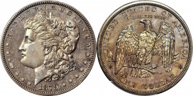 1879 Pattern Morgan Standard Dollar. Judd-1615, Pollock-1811. Rarity-6-. Silver. Reeded Edge. Proof-64 (PCGS). CAC.

Obv: The same design that the M...