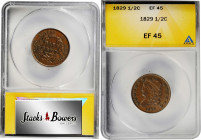 1829 Classic Head Half Cent. C-1, the only known dies. Rarity-1. EF-45 (ANACS).

PCGS# 1153. NGC ID: 222X.