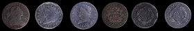 Lot of (3) Draped Bust and Classic Head Cents.

Included are: Draped Bust: 1807 Small Fraction, About Good, corroded; Classic Head: 1808 Fair, porou...
