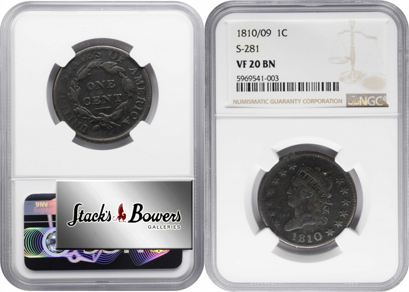 1810/09 Classic Head Cent. S-281. Rarity-1. VF-20 BN (NGC).

PCGS# 36469. NGC ...