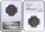1834 Matron Head Cent. N-3. Rarity-1. Large 8, Small Stars, Medium Letters. Unc Details--Cleaned (NGC).

PCGS# 1699. NGC ID: 225R.

From the Rockf...