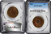 1836 Modified Matron Head Cent. N-5. Rarity-3. EF-40 (PCGS).

PCGS# 1726. NGC ID: 225T.

From Early Cents Auctions sale of the Colorado Collection...