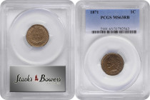 1871 Indian Cent. Bold N. MS-63 RB (PCGS).

PCGS# 2101. NGC ID: 227V.

From the Birdwatcher Type Set, with a portion of the proceeds to benefit Th...