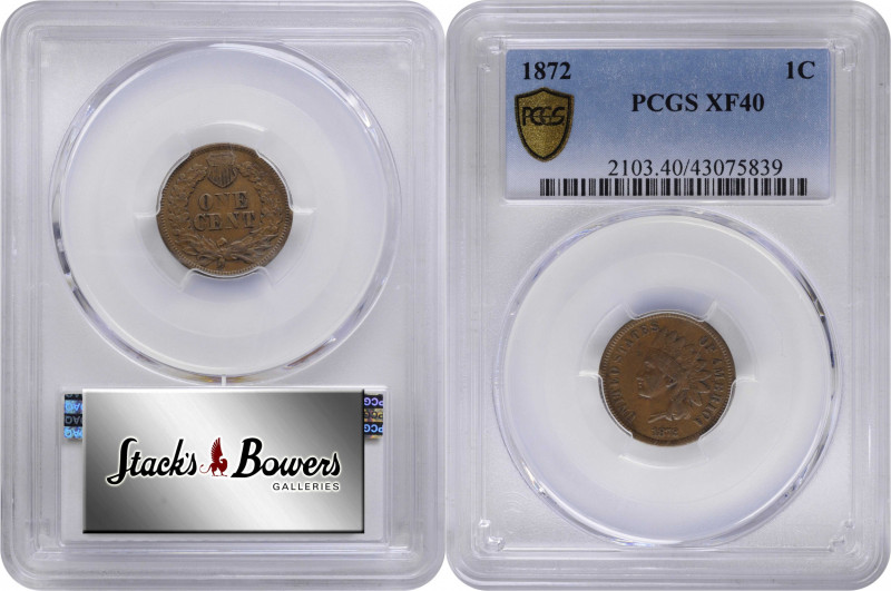 1872 Indian Cent. FS-901. Shallow N. EF-40 (PCGS).

PCGS# 2103. NGC ID: 227W.