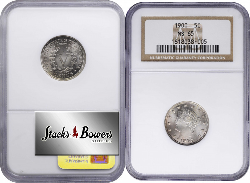 1900 Liberty Head Nickel. MS-65 (NGC).

PCGS# 3861. NGC ID: 22PS.

From the ...