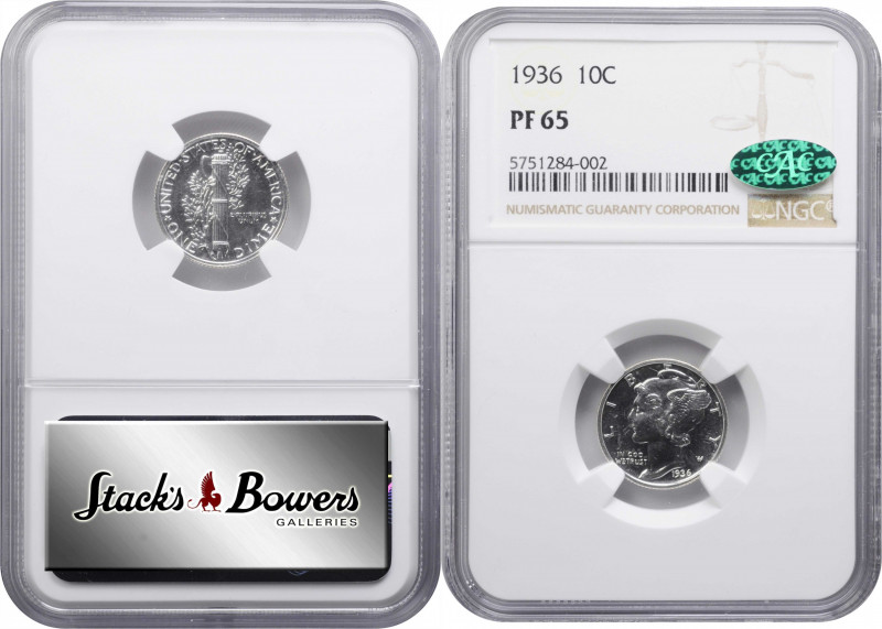 1936 Mercury Dime. Proof-65 (NGC). CAC.

PCGS# 5071. NGC ID: 27DG.