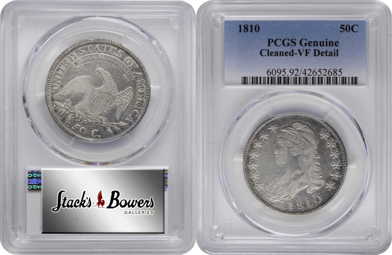 1810 Capped Bust Half Dollar. O-102a. Rarity-1. VF Details--Cleaned (PCGS).

P...