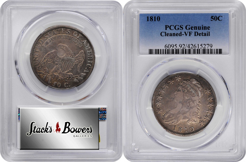 1810 Capped Bust Half Dollar. O-103. Rarity-3. VF Details--Cleaned (PCGS).

PC...