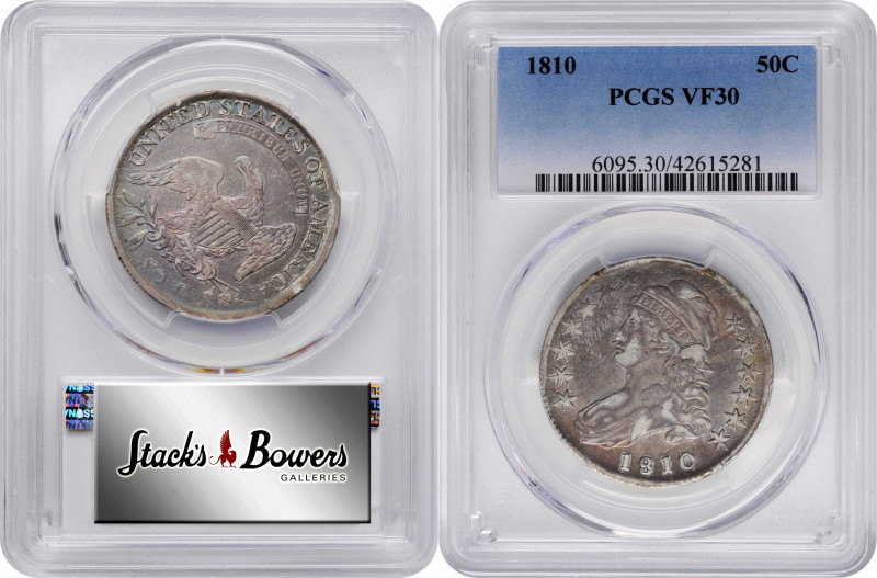 1810 Capped Bust Half Dollar. O-109a. Rarity-4. VF-30 (PCGS).

PCGS# 6095. NGC...