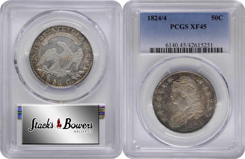 1824/4 Capped Bust Half Dollar. O-110. Rarity-1. EF-45 (PCGS).

PCGS# 6140. NG...