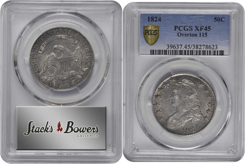 1824 Capped Bust Half Dollar. O-115. Rarity-2. EF-45 (PCGS).

PCGS# 39637. NGC...