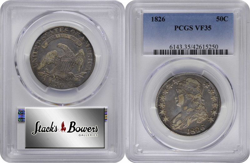 1826 Capped Bust Half Dollar. O-110. Rarity-2. VF-35 (PCGS).

PCGS# 6143. NGC ...