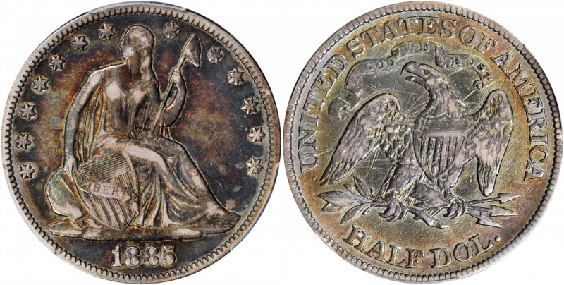 1885 Liberty Seated Half Dollar. WB-101. VF Details--Graffiti (PCGS).

PCGS# 6...