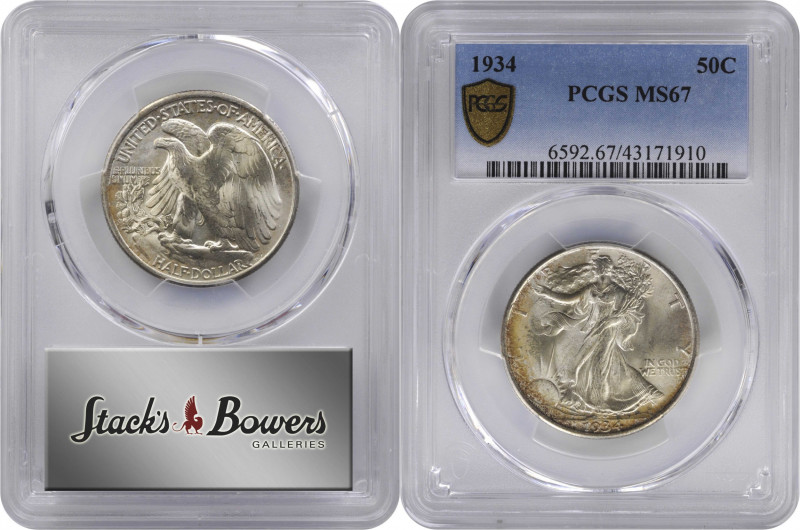 1934 Walking Liberty Half Dollar. MS-67 (PCGS).

PCGS# 6592. NGC ID: 24RF.