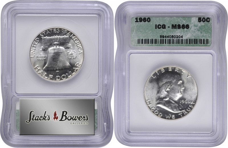 1960 Franklin Half Dollar. MS-66 (ICG).

PCGS# 6678. NGC ID: 24TL.