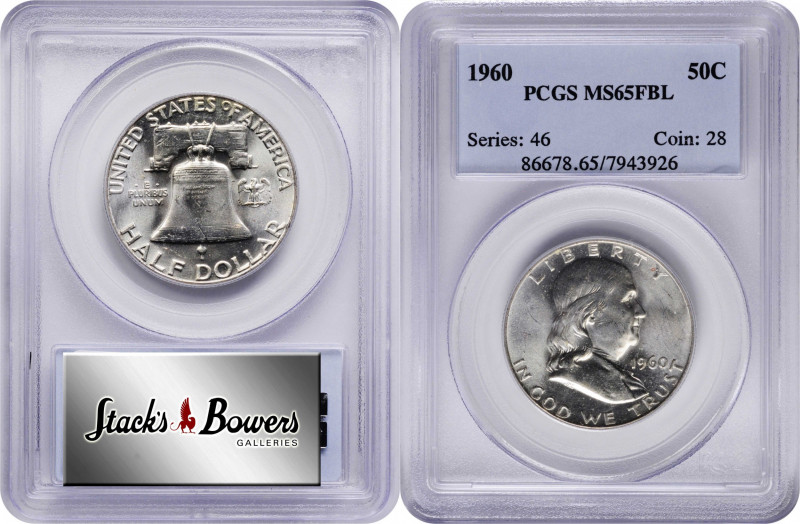 1960 Franklin Half Dollar. MS-65 FBL (PCGS).

PCGS# 86678. NGC ID: 24TL.