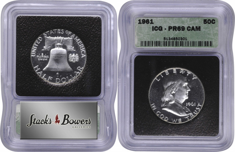 1961 Franklin Half Dollar. Proof-69 Cameo (ICG).

PCGS# 86702. NGC ID: 24TZ.