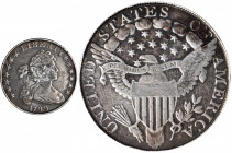 1799 Draped Bust Silver Dollar. BB-158, B-16. Rarity-2. Fine-15 Details--Mount Removed, Graffiti, Edge Damaged (ANACS).

PCGS# 6878. NGC ID: 24X7.