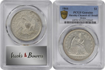 1866 Liberty Seated Silver Dollar. OC-1. Rarity-2. Repunched Date, Doubled Die Reverse. AU Details--Harshly Cleaned (PCGS).

PCGS# 6959. NGC ID: 24Z...